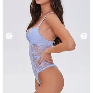 Black lace lingerie bodysuit